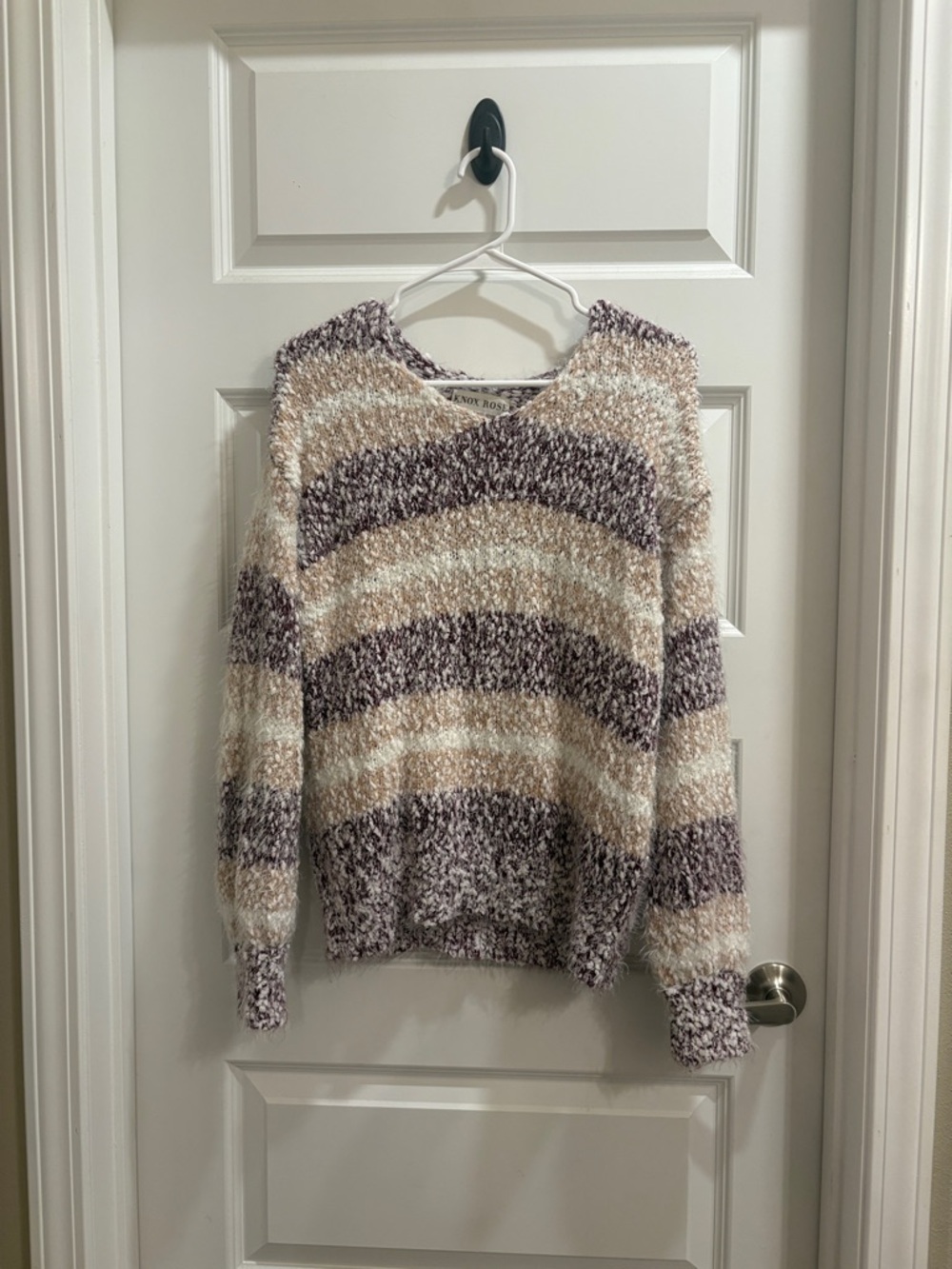 ✨Knox Rose Striped Fuzzy Sweater✨